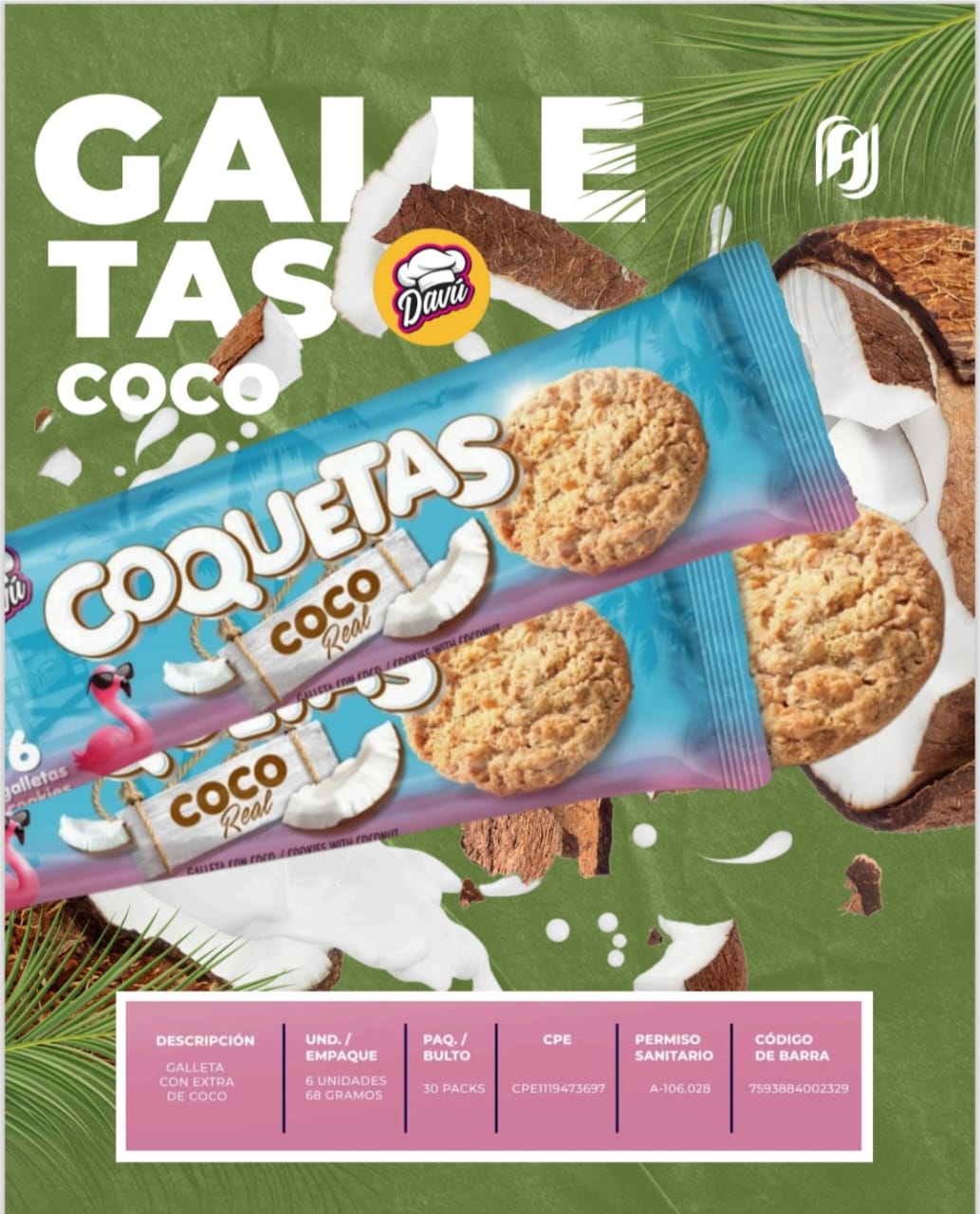 Galletas de Coco Coquetas