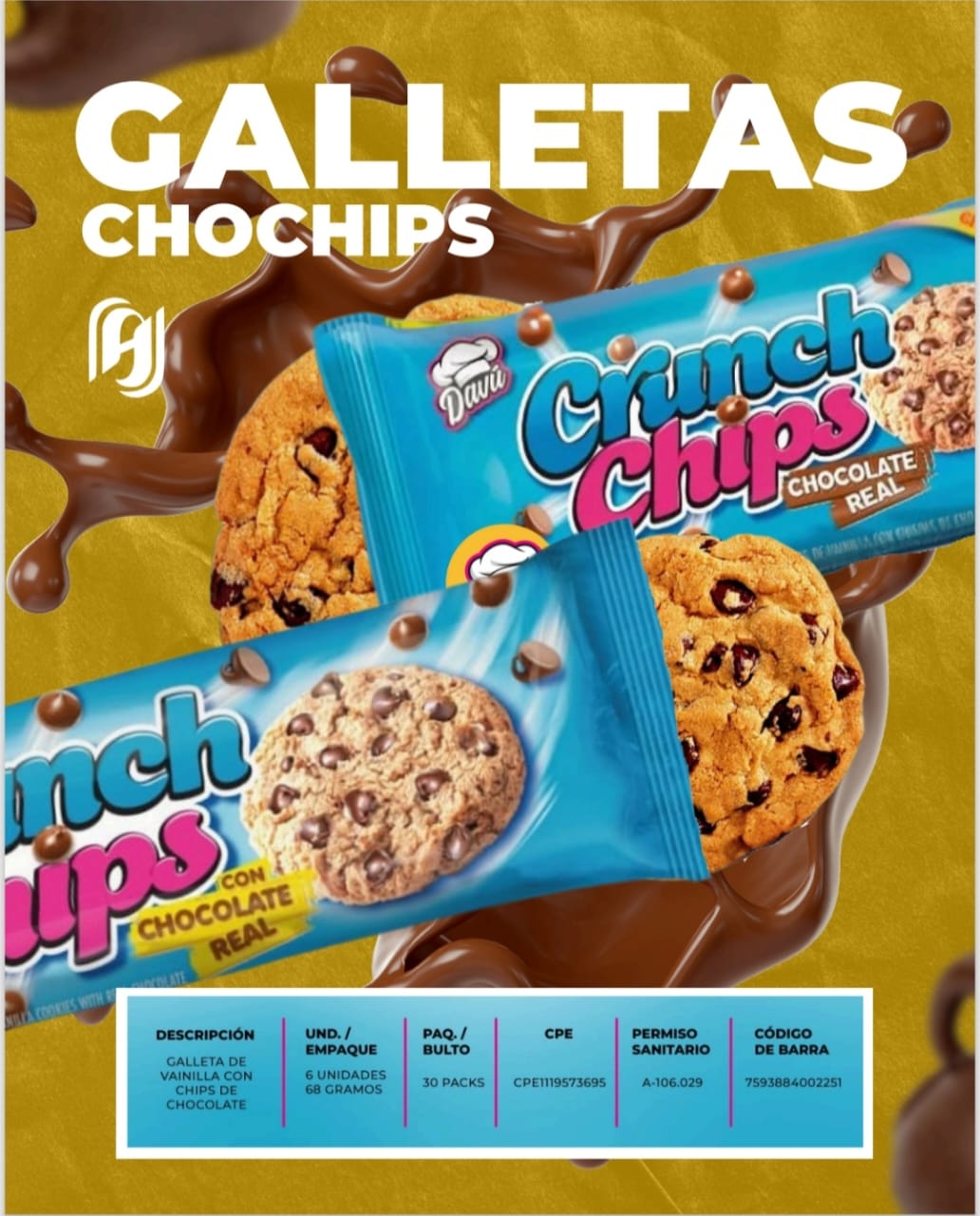Galletas Crunch Chips